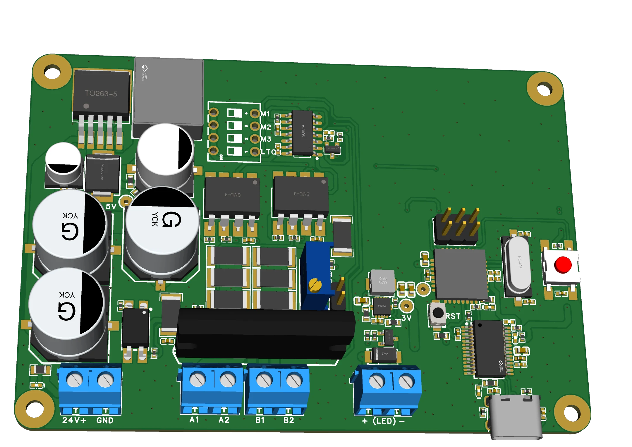 Stepper Motor LED Controller PCB